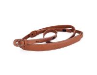 Carrying strap with protective tab, full-grain cowhide, cognac